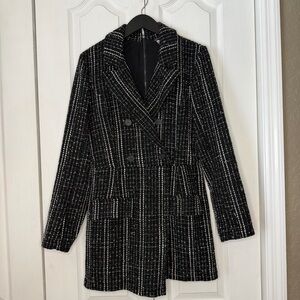Venus black and white tweed button detail romper size 6